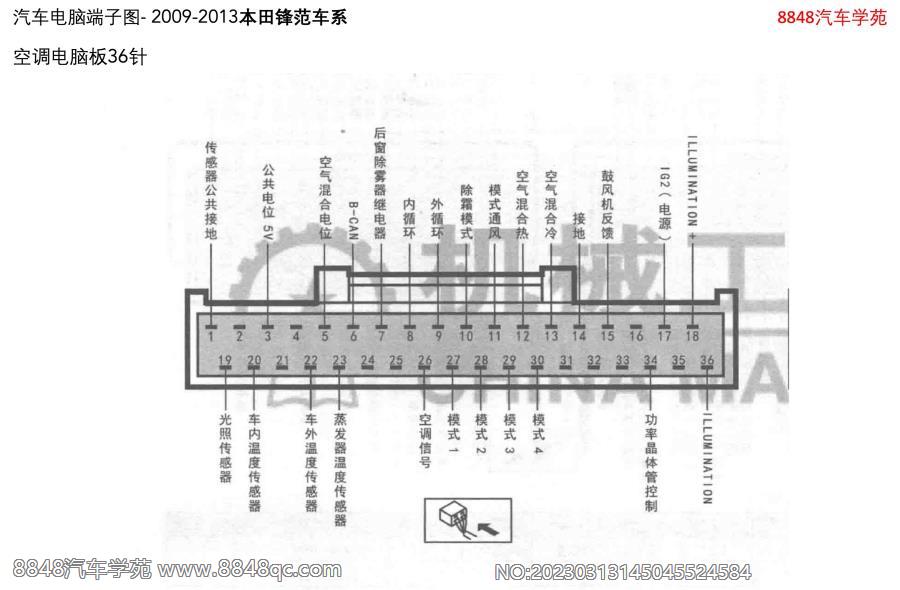 2009-2013本田锋范-空调电脑板36针